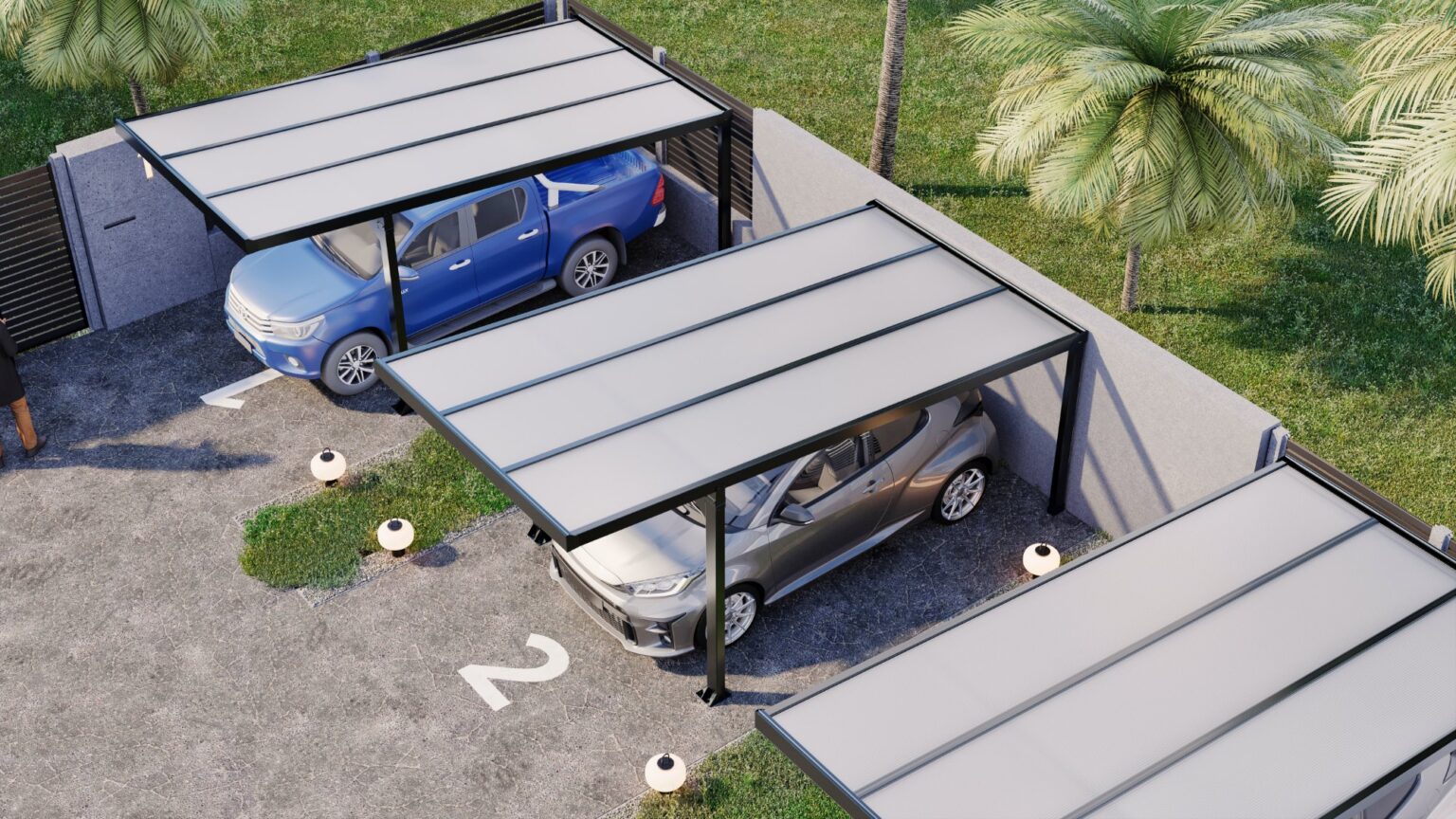 SKYFIX Carport für mehrere Stellplätze