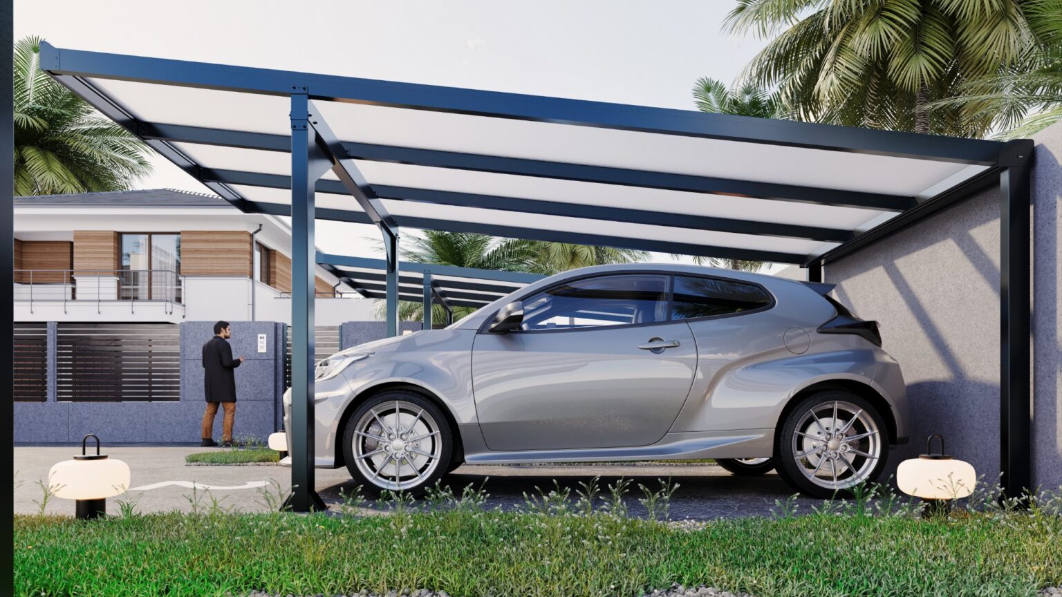 SKYFIX Carport mit Polycarbonat-Dach