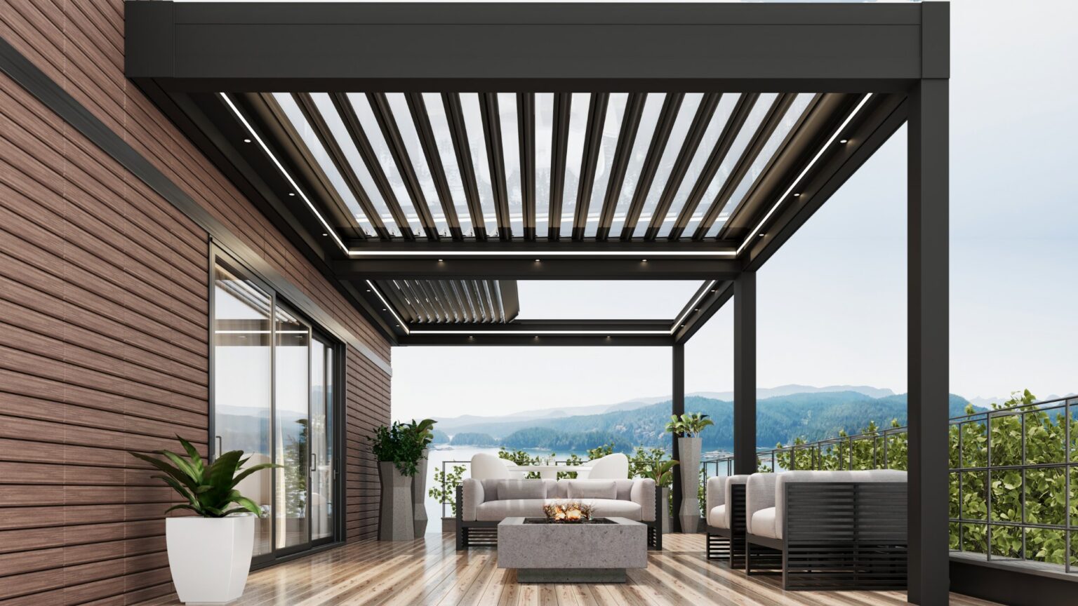 SKYFREE Pure Glass Lamellendach